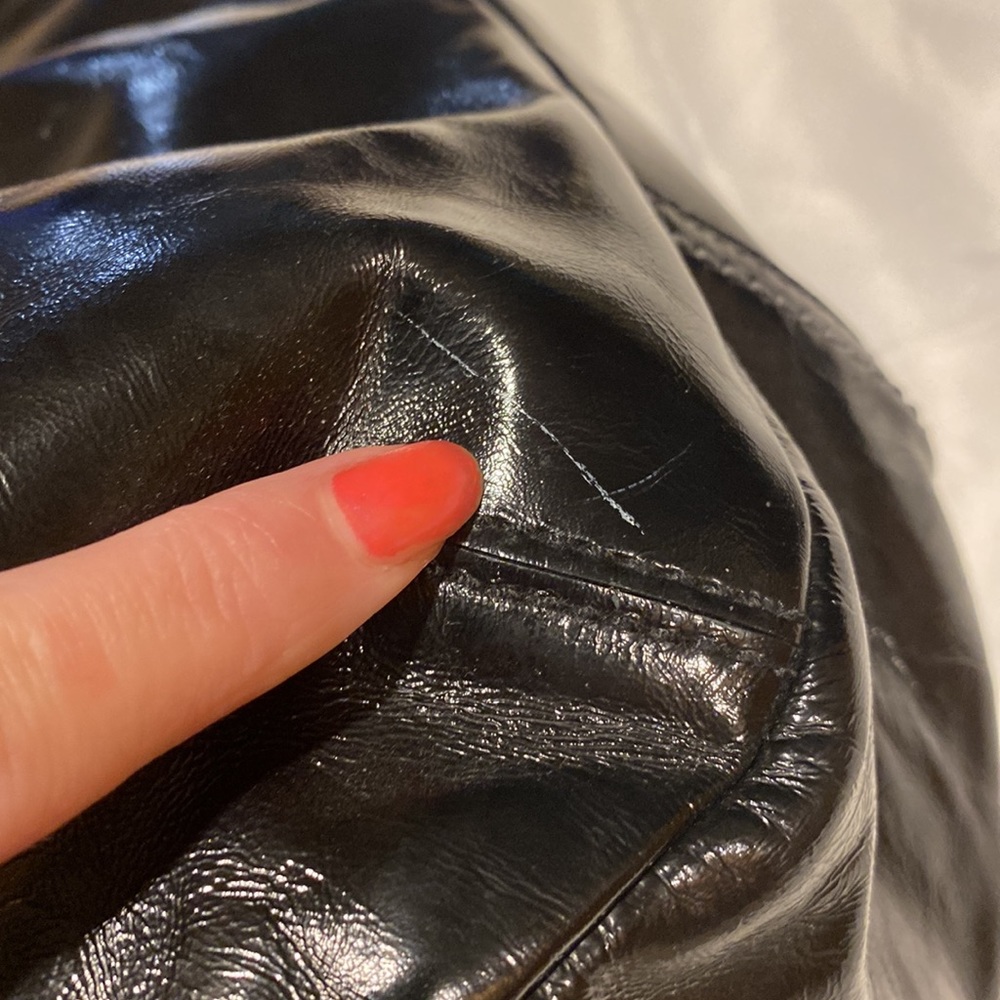 Coach Ergo Patent Leather Black Kisslock Leather Shoulder Bag Purse 12520 - Picture 7 of 17